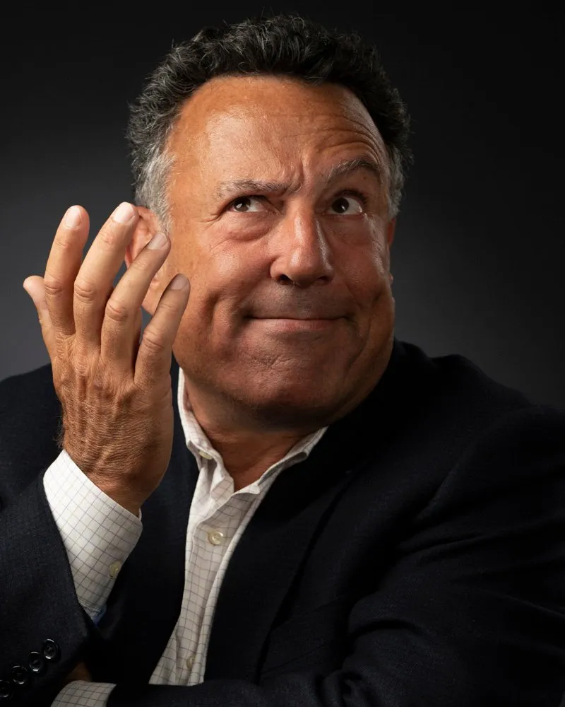 Professional headshot lighting setup for a polished business portrait